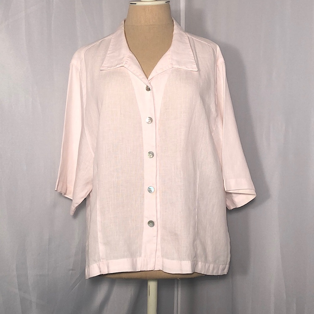 Lino by Chico’s Linen Button Down Short Sleeve